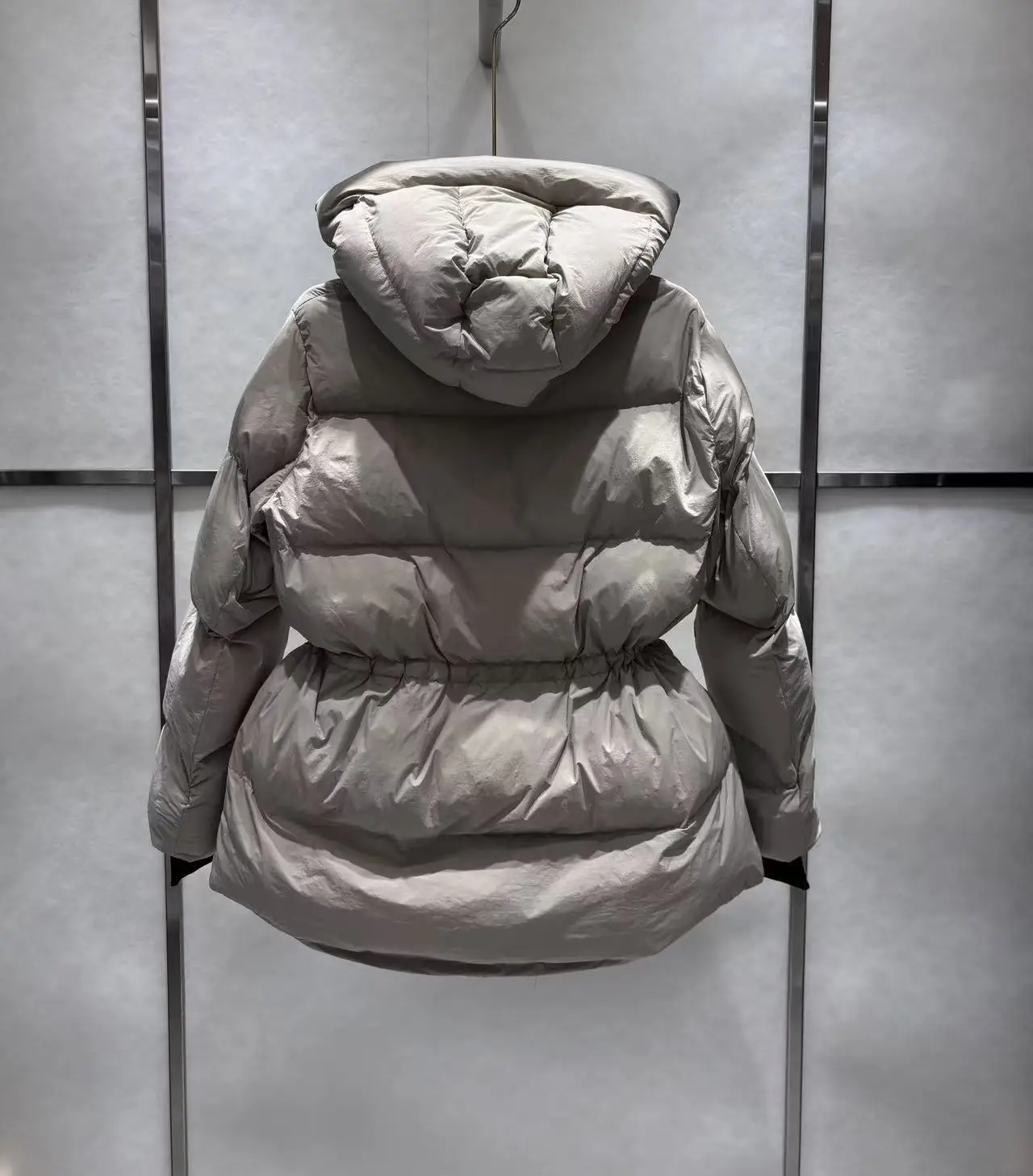 2025 Winter New Fashion Triangle Logo Hooded Waist Cotton Jacket