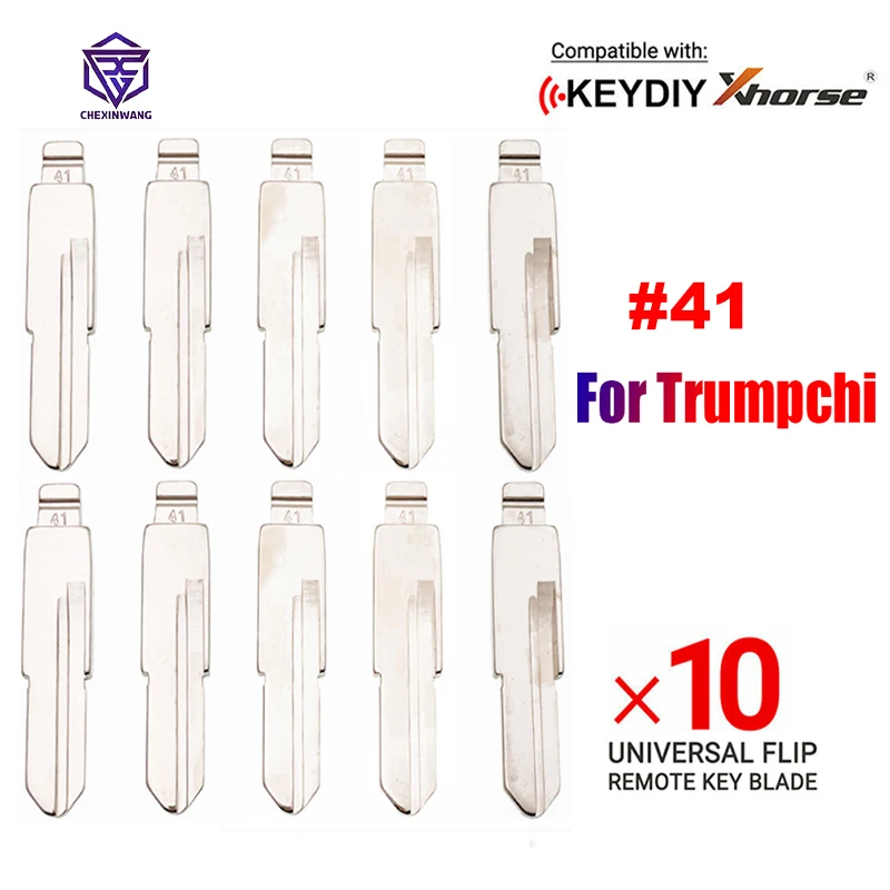 

10PCS/Lot NO.41 Universal KD Replacement Flip Uncut Car Key Blade For Trumpchi For GAC GA6 Key Blank