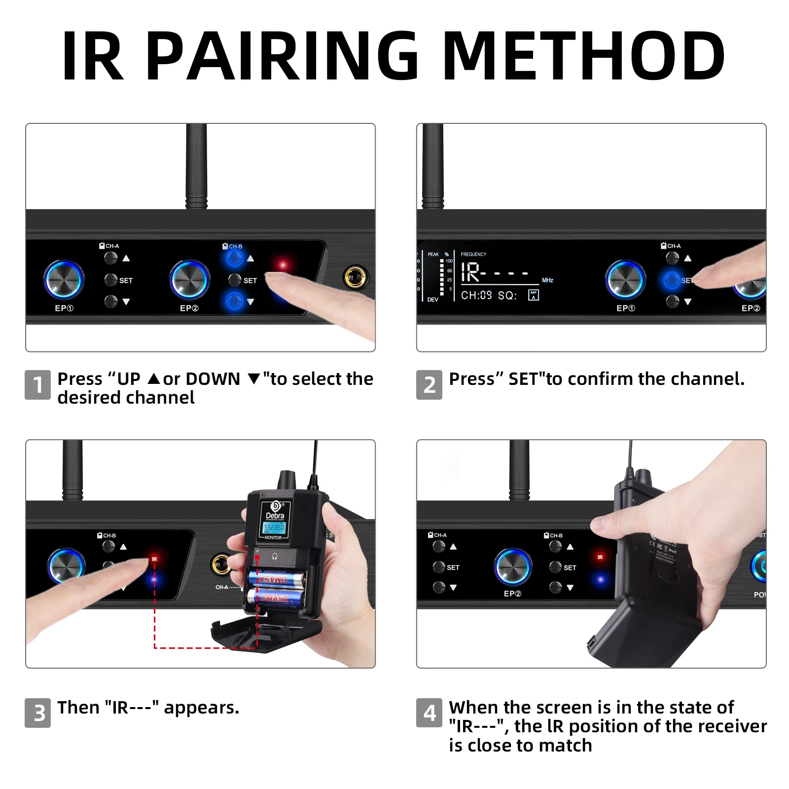 مراقبة لاسلكية داخل الأذن Debra-uf ، صوت ، احترافية مع نظام البلوتوث ، فرقة النطاق المسرحي ، سماعات مراقبة