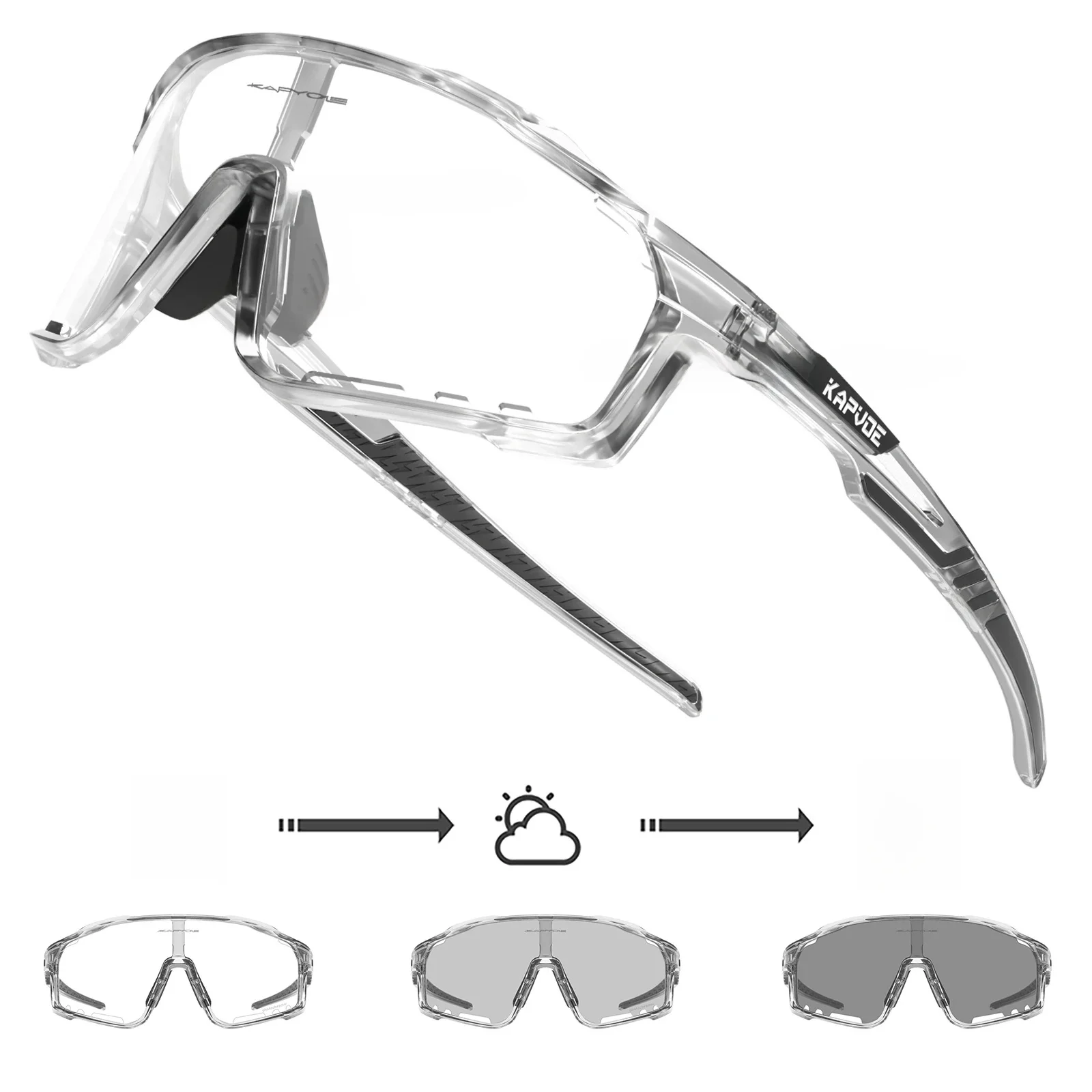 AliExpress kapvoe Kapvoe Color Photochromic Sunglasses Cycling Glasses Men Women Sports Speed Road Mtb Mountain Bike Bicycle Cycle Eyewear Goggle