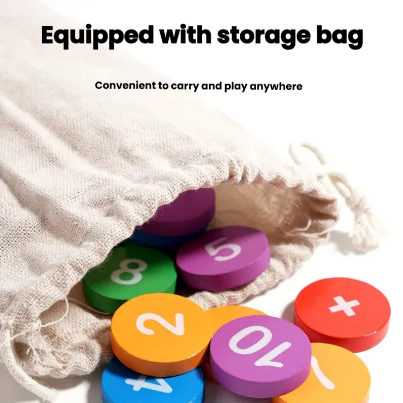 เด็กคณิตศาสตร์ Early Education การสอน Aids ไม้ดิจิตอล Decomposition เลขคณิต Montessori ของเล่นจํานวนความรู้ความเข้าใจนับของเล่น