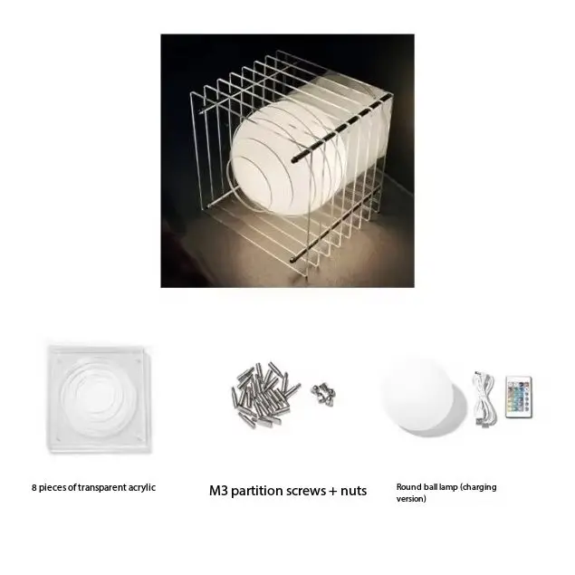 Dekorasi Rumah Lampu Kamar Tidur Akrilik 16 Warna Dapat Diisi Ulang Di Samping Lemari Lampu Meja Desktop Dekorasi Ruangan Alat Peraga Pencahayaan Malam