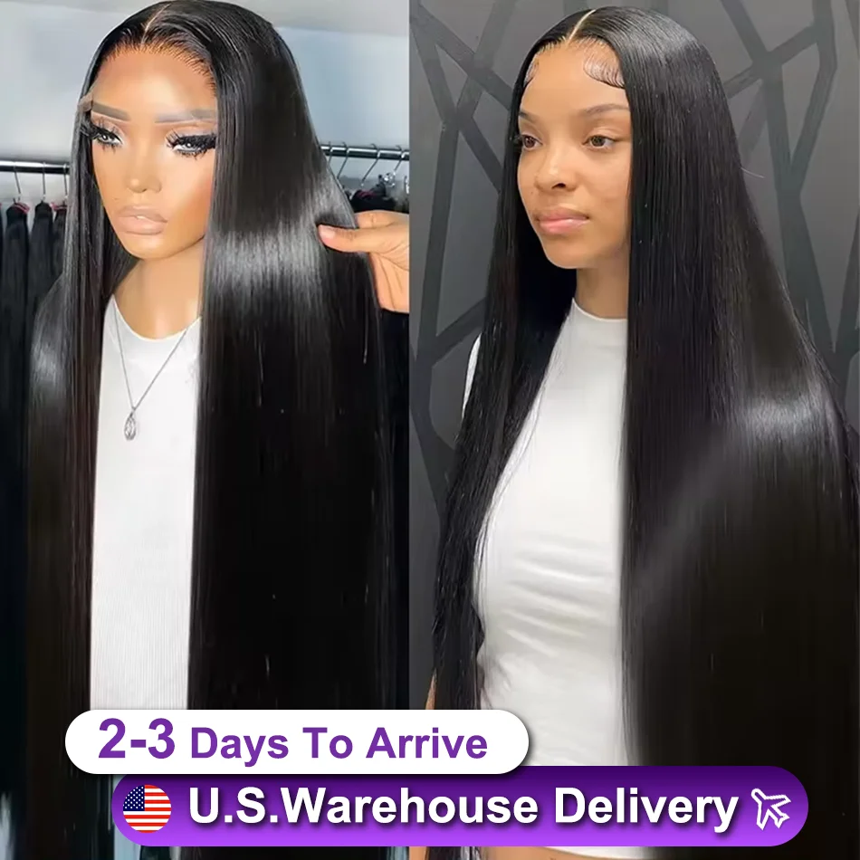 250 الكثافة العظام مستقيم 100% خصلات الشعر المستعار الإنسان 13x6 الخام HD شفاف الدانتيل الباروكة الأمامية 40 بوصة الدانتيل إغلاق الجبهة باروكة من شعر طبيعي #1