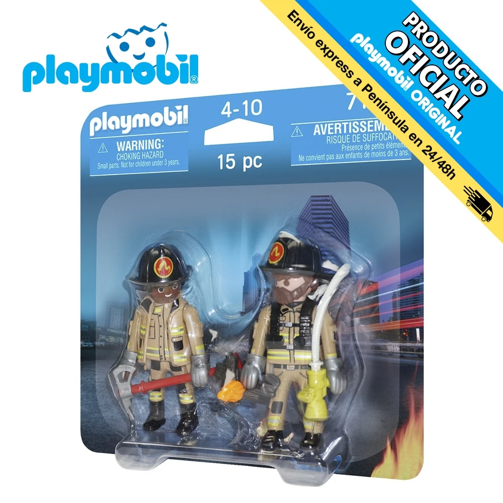 Playmobil Duo Pack fire, 71207, original, clicks, famobil, toys for boys, girls, gifts, collector, figures, dolls, shop, with box, new, man, woman, official license