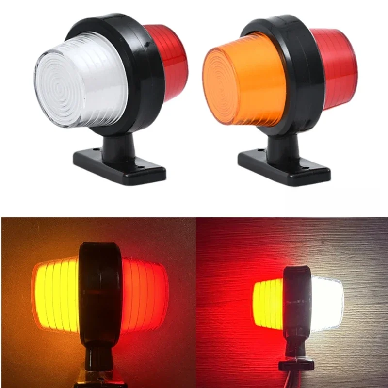 2 pièces 12v-36v feux de camion feu de remorque feu arrière indicateurs de position latéraux de camion feu arrière de caravane feux de signalisation de tracteur