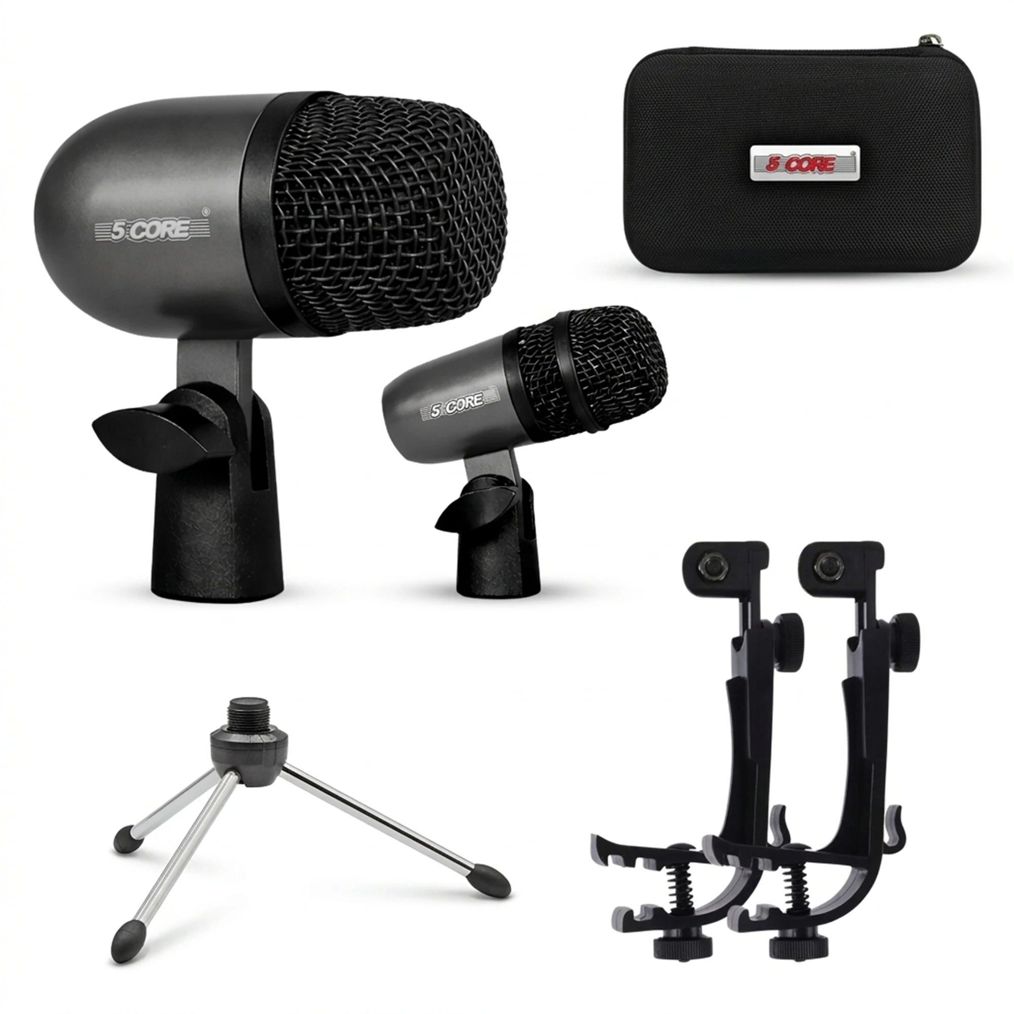 

5 Core Tabla Mic Indian Instrument Microphone Set for Bayan Dayan Dholak Mic for Studio Stage Temple