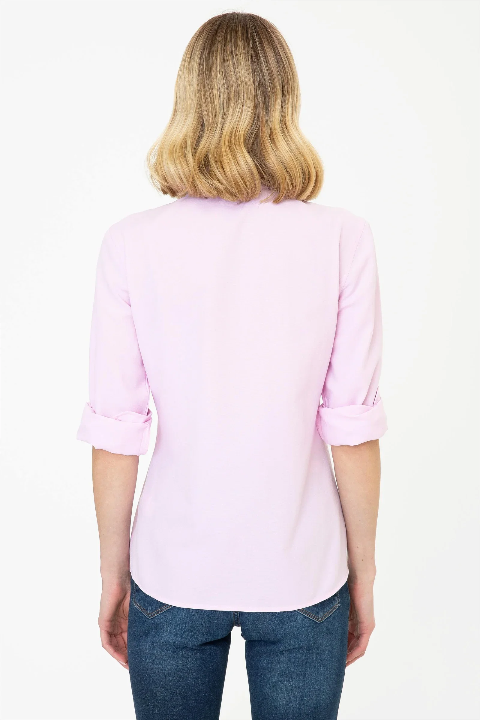 Women Pink Shirt Uzunkol Basic