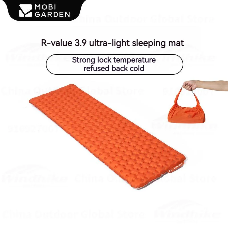 MOBI GARDEN Camping Inflatable Sleeping Pad Ultralight Portable Warm Thick Outdoor Travel Winter Sleeping Pad R3.9 Cushion Mat