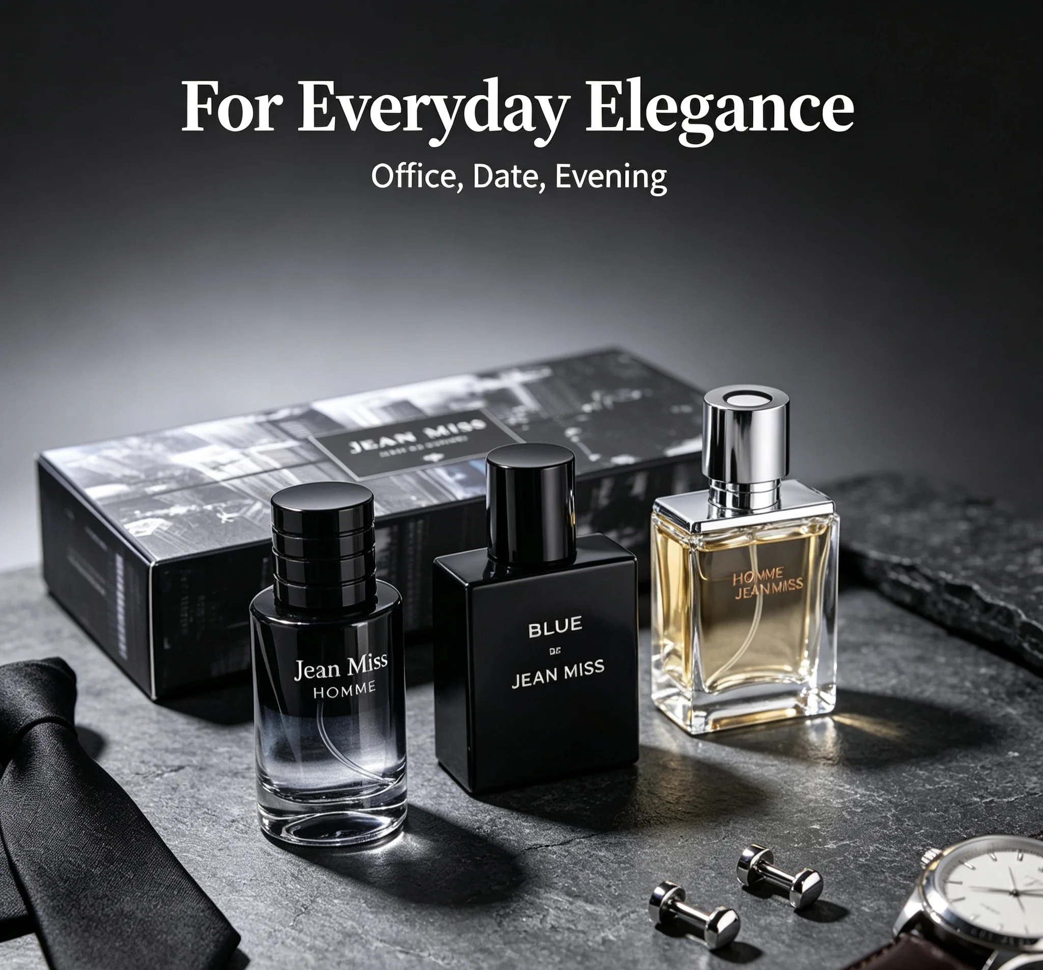 Men's Perfume Gift Set, Long-lasting Woody Scent, Ideal Gift for Christmas & Valentine's Day for Him