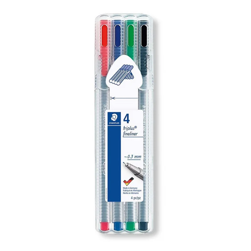 Steedler tree plus inliner 4 body 334 SB4 set Staedtler triplus fine liner 4 PCs 334 SB4