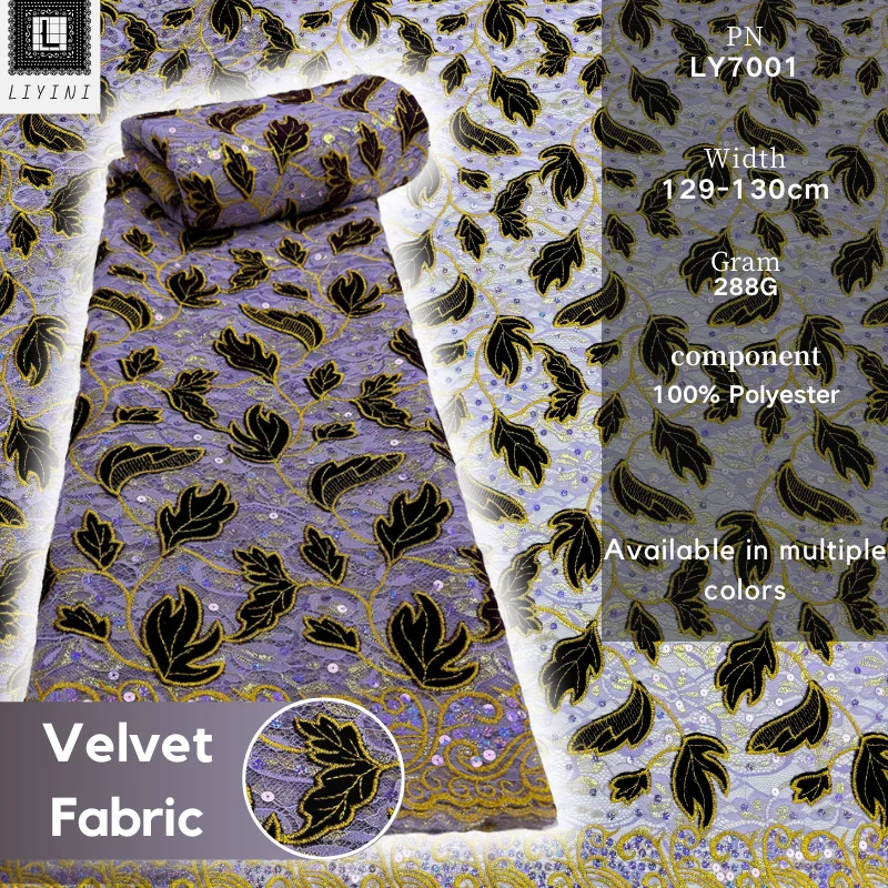 

Элегантная африканская бархатная кружевная ткань 2021, зеленая лоза, вышивка, блестки, нигерийский французский тюль, кружевная ткань, 5 ярдов, праздничное платье