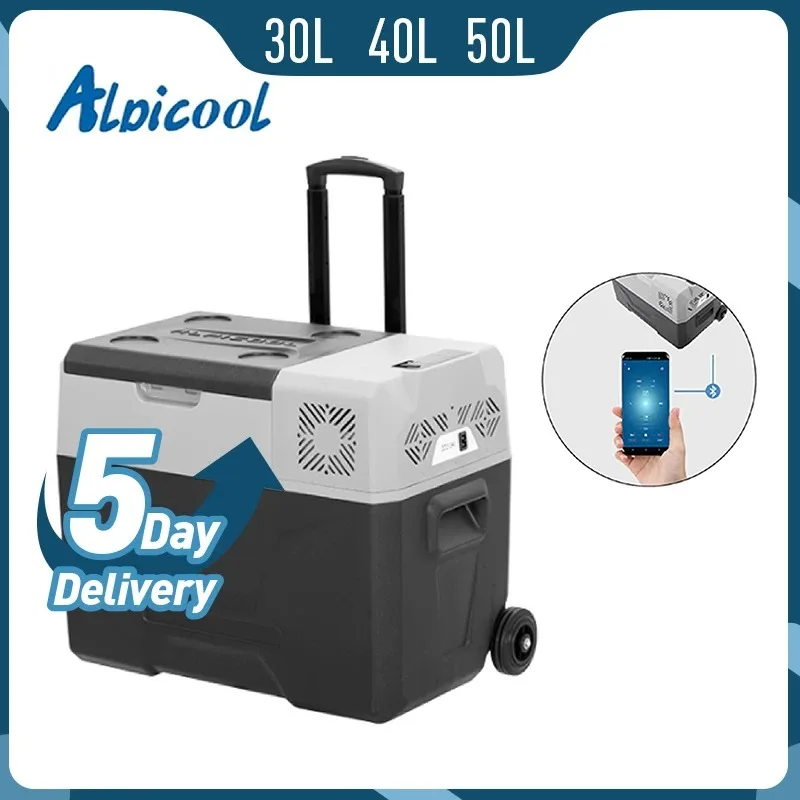 Alpicool-refrigerador portátil CX para coche, refrigerador pequeño de 30L, 40L, 50L, 12V, compresor, 220V, para uso doméstico, vehículo y camión