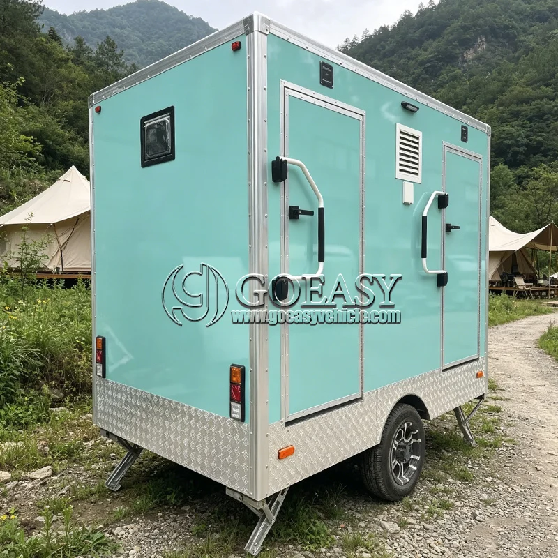 GOEASY Mobile Portable Restroom Trailer Outdoor Luxury Camping Park Shower Restroom Trailer Customizable