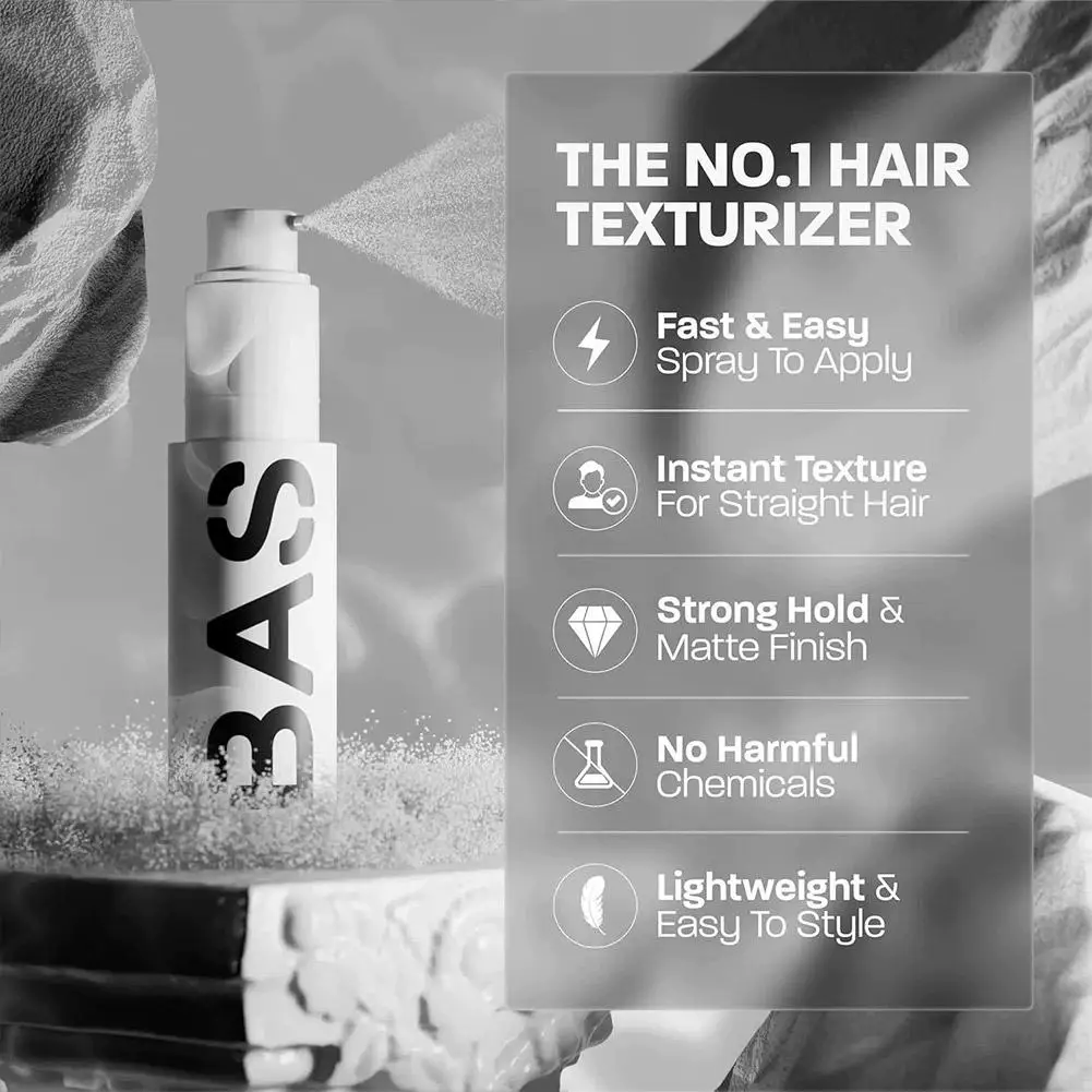 Spray para el Cabello con Sal Marina de Larga Duración en 3 Estilos para Hombres y Mujeres, Agrega Textura Instantánea, Volumen y Ondas Esponjosas, Polvo para Peinar para un Look Perfecto