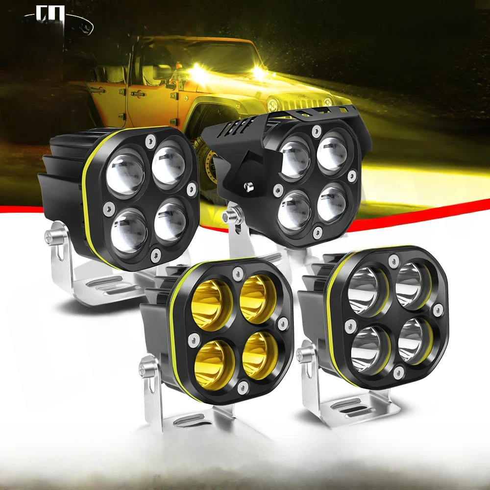 CO LIGHT 3-calowe reflektory robocze LED 24V 12V Reflektory do motocykli Flood Led Bar Światło przeciwmgielne DRL do samochodu ciężarowego 4x4 Off Road ATV — 2