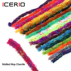 ICERIO 3M/Pack Mottled Chenille Fly Tying Material for Mop Nymph Caddis Streamers Fish Trout  Slamon Steelhead Fly Fishing flies