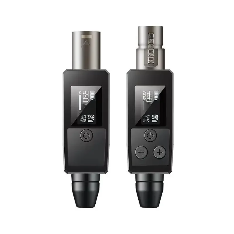 AOIEUUAI Émetteur et récepteur XLR de convertisseur de microphone sans fil UHF VK-38 pour le microphone dynamique JEReceiver Adaptateur de transmission 3
