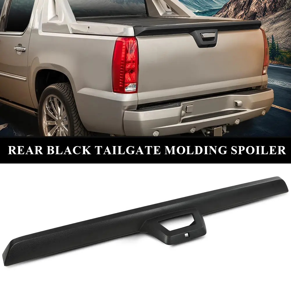 

Спойлер для молдинга задней двери с отверстием для камеры, подходит для 07-13 Avalanche Escalade Ext, черная крышка задней двери