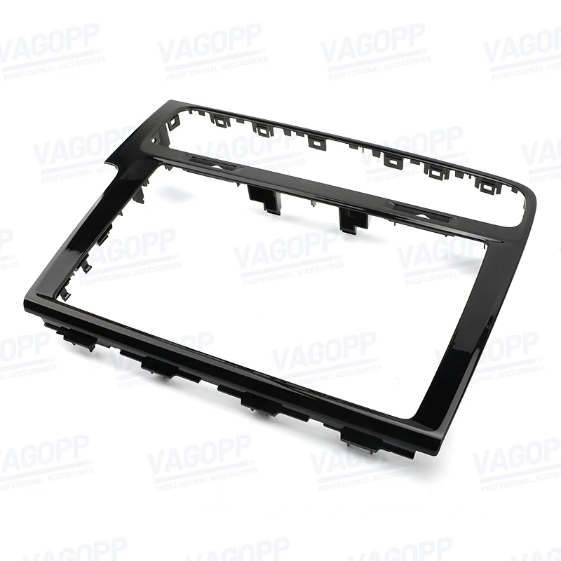 VAGOPP Piano Paint Black MIB Radio Frame Panel For Volkswagen Car 8/9.2 inch ABS Auto Interior Accessories For VW Golf 7 MK7 7.5