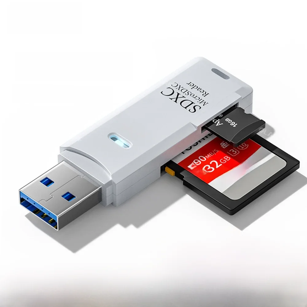 Elough 2 em 1 leitor de cartão usb 3.0 sd tf leitor de memória de cartão inteligente de alta