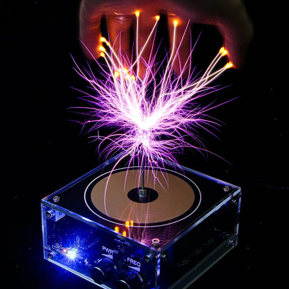 Mini Altavoz Bluetooth con Efecto de Plasma, Generador de Arco Eléctrico Portátil, Altavoz Inalámbrico con Rayos Artificiales Táctiles, STEM