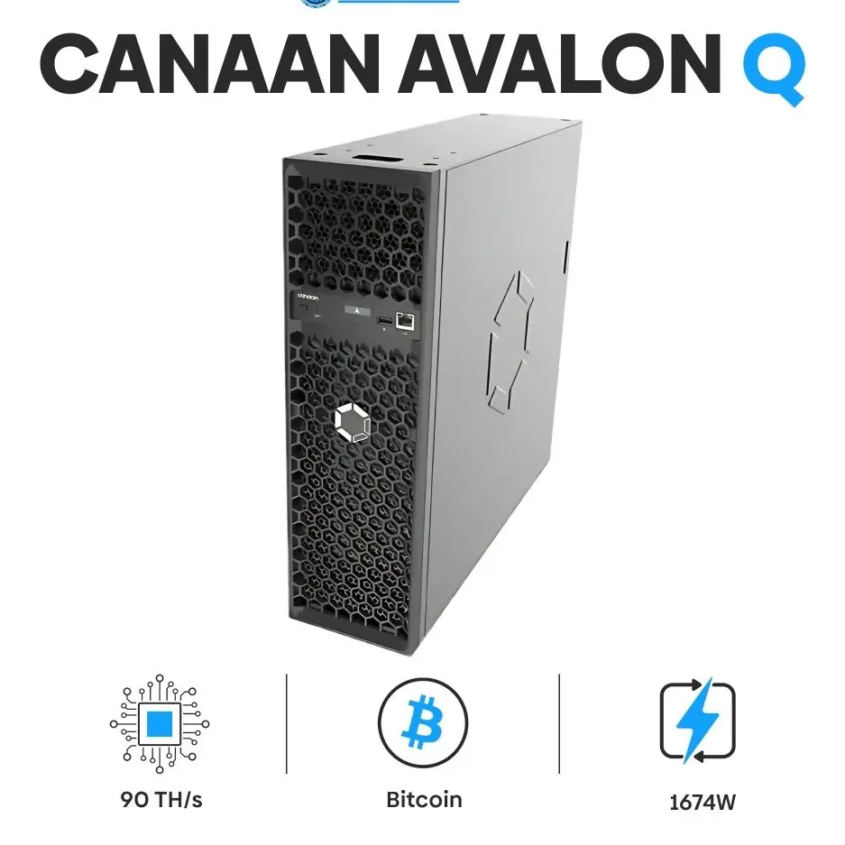 

TT BUY NOW Canaan Avalon Q 90TH Bitcoin (SHA-256) Miner - New
