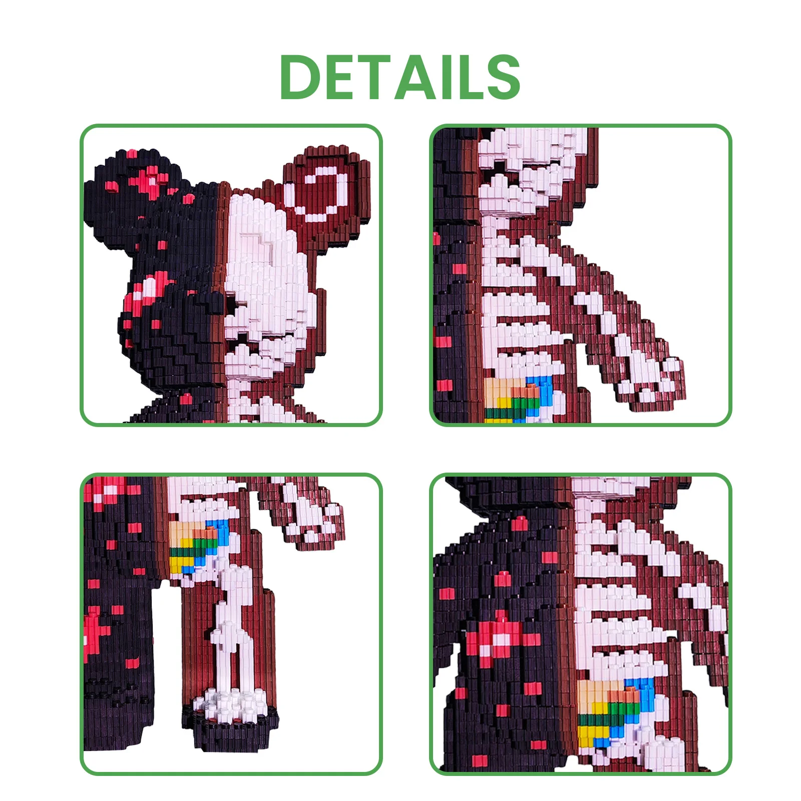 Boom Boom Bear – إصدار كبير (متوسط) - 5800 قطعة من لعبة الطوب المعيارية DIY، هدية مثالية للمراهقين والبالغين