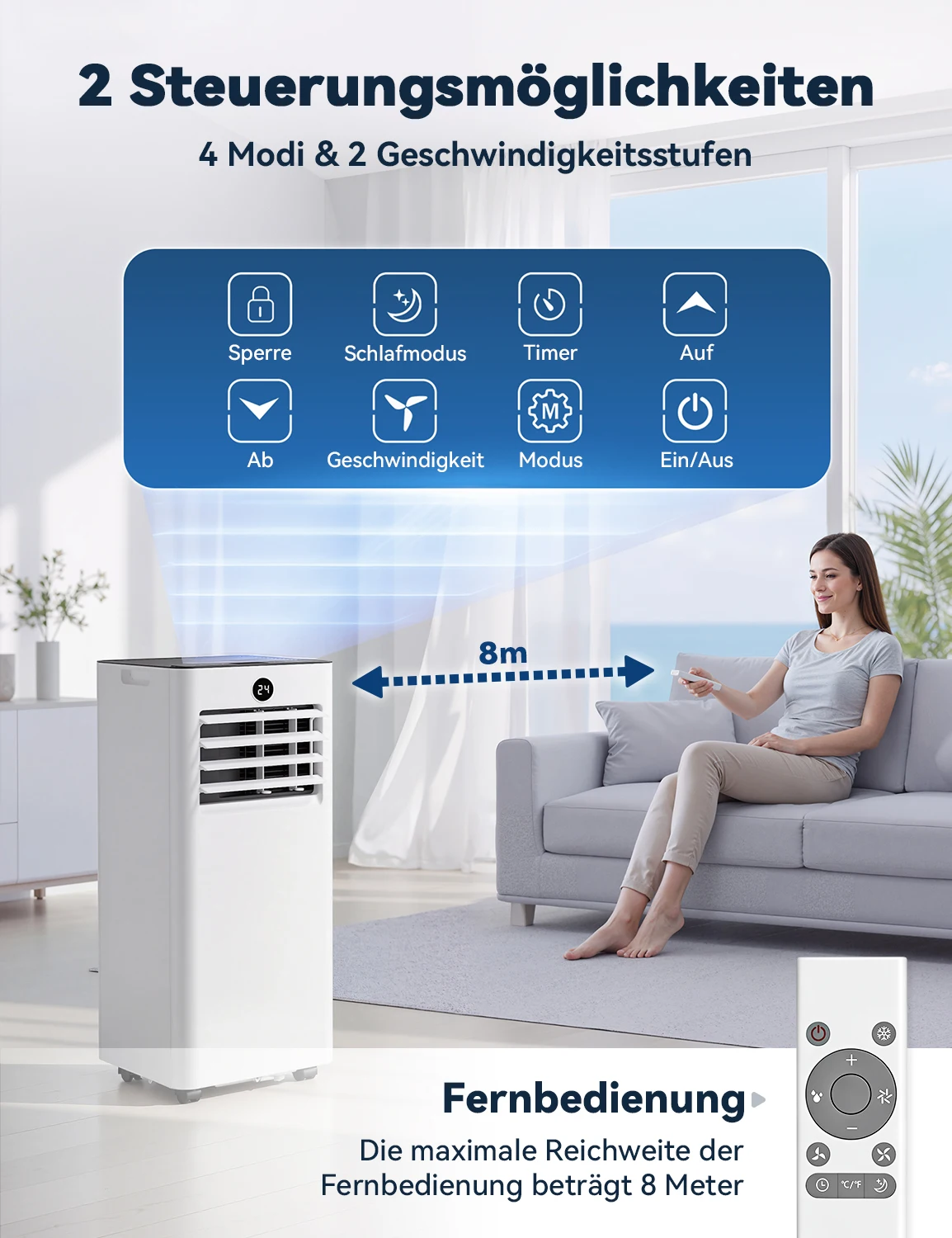 Mobile Klimaanlage 9000 BTU – Leise, effizient & flexibel kaufen