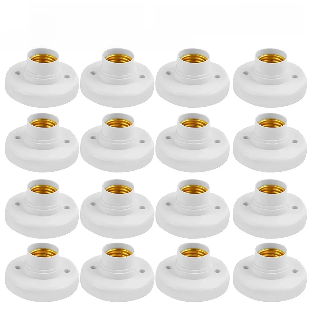 1-20 Stuks 220V E27 Schroeflamp Standaard Gloeilamp Socket Houder Adapter Basissap Socket Wit Plafond Lamp Lamp Bevestigingsbasis - afbeelding 2