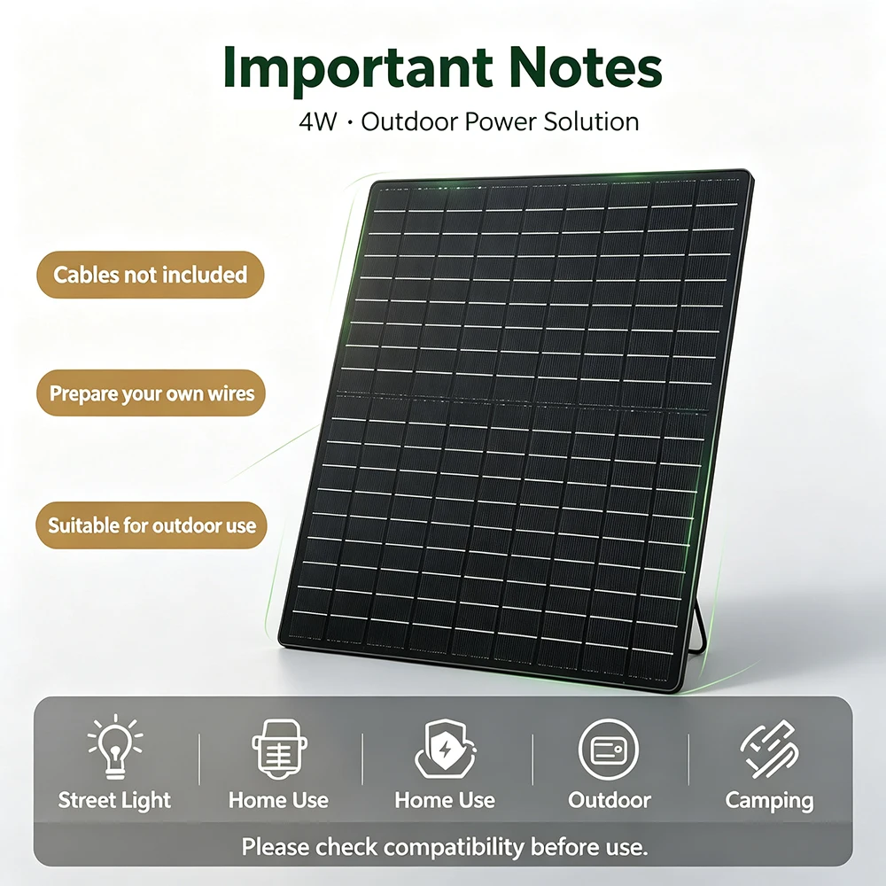 4W Solar-Powered Outdoor Camping Caravan Surveillance Portable Power Generator for Camping and Small-Scale Energy Storage