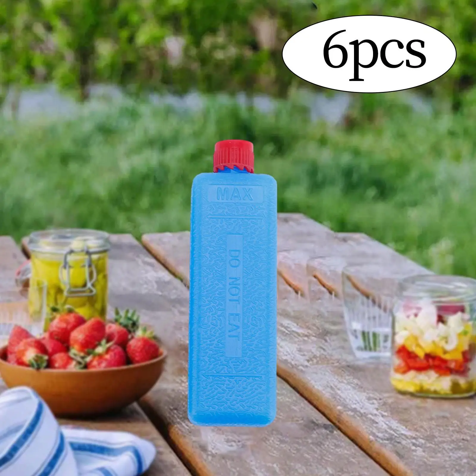 6Pcs Ice Blocks Cooling Reusable Ice Packs Efficient Sturdy Leakproof Ice Boards Simply Stays Frozen for Outdoor Cool Box Longer