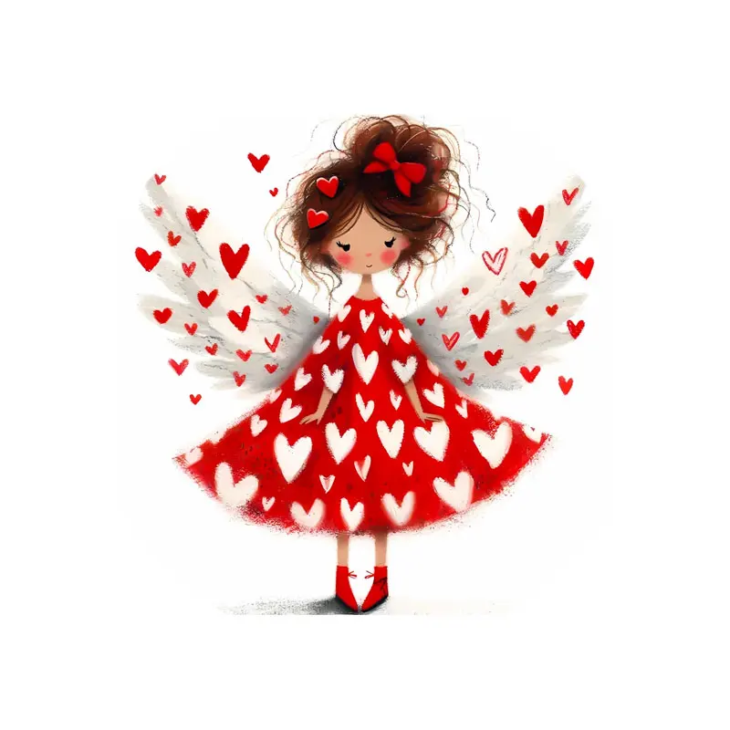 Fantaisie Valentine fille 12mm/14mm/16mm/18mm/20mm/25mm rond Photo verre cabochon démo dos plat résultats de fabrication