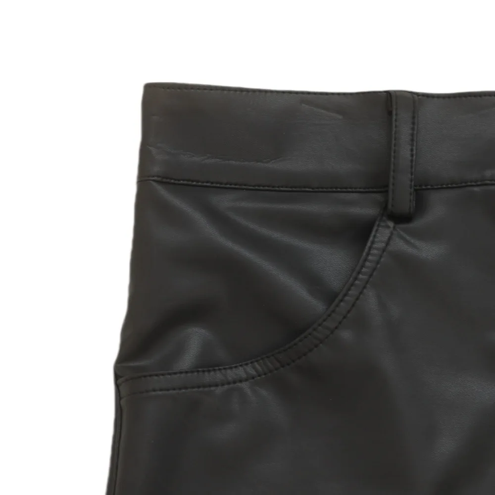 Bild 4: Herren Sexy Shorts Unterwäsche Niedrige Taille Elastische PU-Leder Boxershorts Schwarz Stylisch