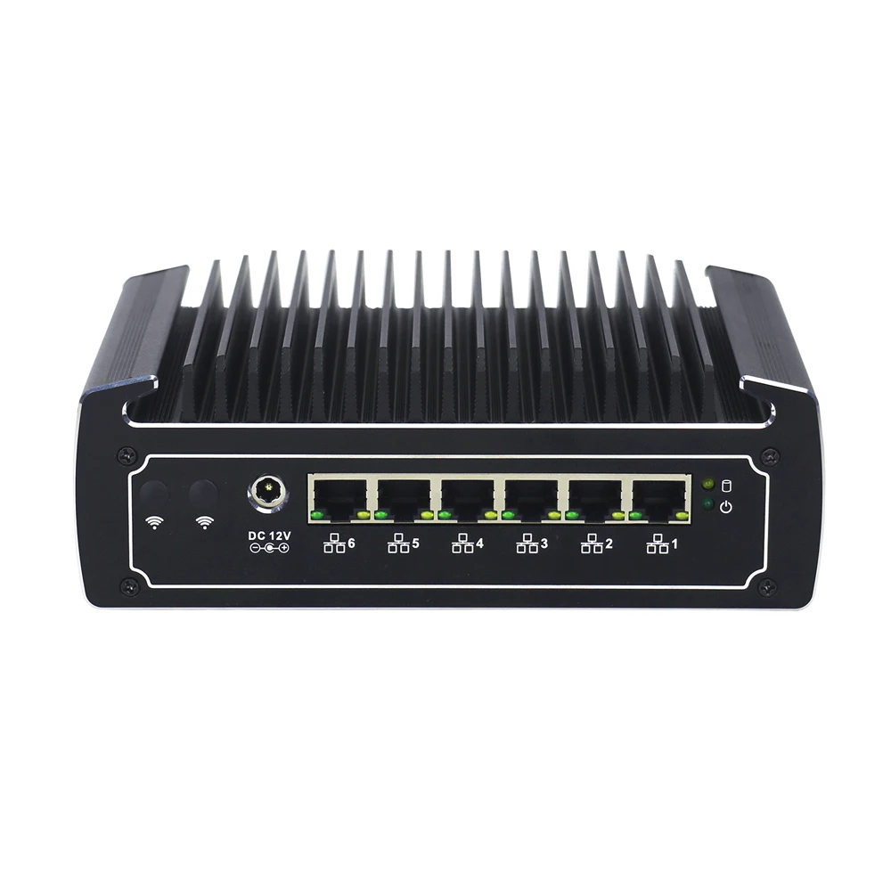 Micro appareil de pare-feu HUNmersible, Mini PC, PC de routeur d'explosion, jas03, 3865U 3867U,AES-NI, epslot, HDMI, COM, 6 x I211 LAN, a érigé un support