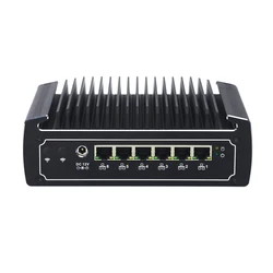 HUNSN Din Rail Micro Firewall Appliance, Mini-PC, RX03, pFsense, Mikrotik, OPNsense, VPN, Router-PC, AES-NI, NanoSIM-Steckplatz, HDMI, COM, 6LAN