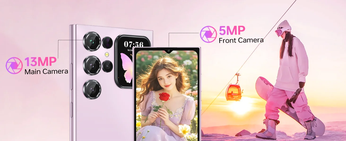 OUKITEL C62PRO 4G Unlocked Cell Phone 6.88" Display, 24GB RAM+256GB ROM/TF 1TB, 5150mAh Smartphone, 1800 Camera