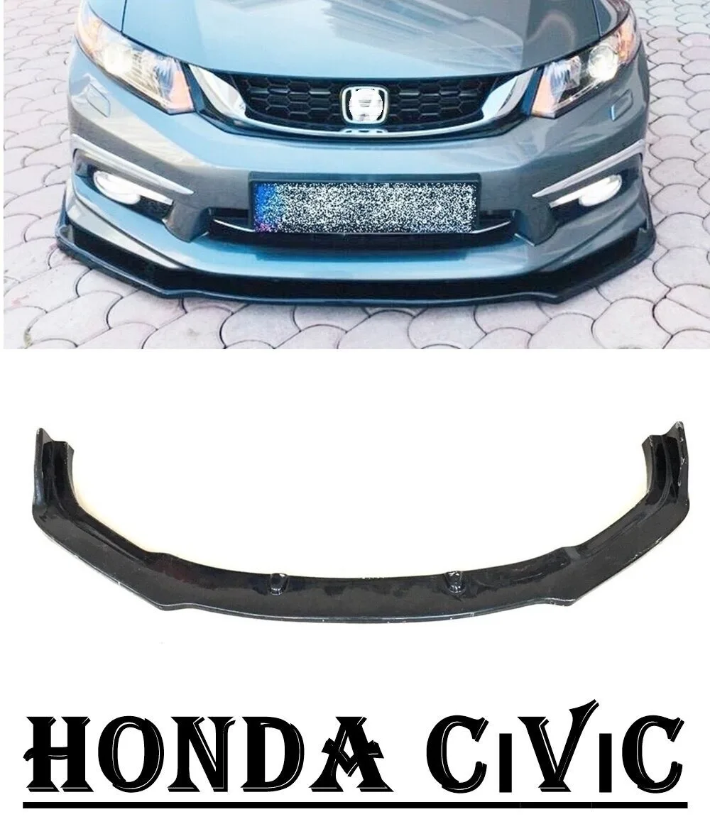 

For Honda Cıvıc Fb7 Front Bumper Attachment Lip 2008-2020 Piano Glossy Black Splitter Diffuser Universal Spoiler Bumper