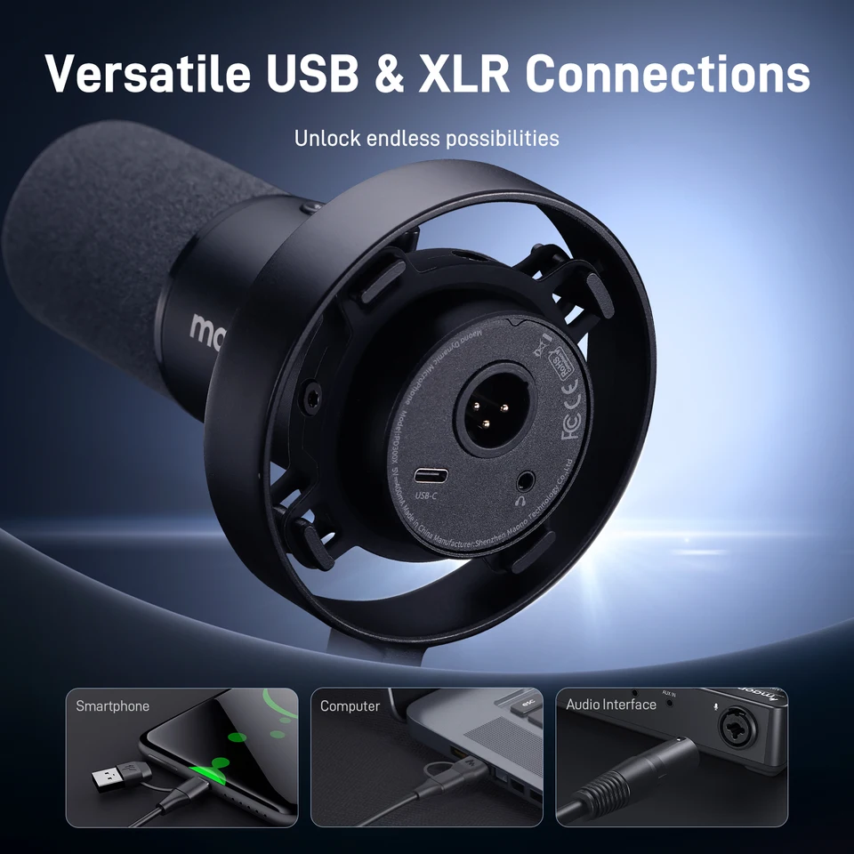 MAONO PD300X ダイナミックマイク XLR USB 192kHz/24bit
