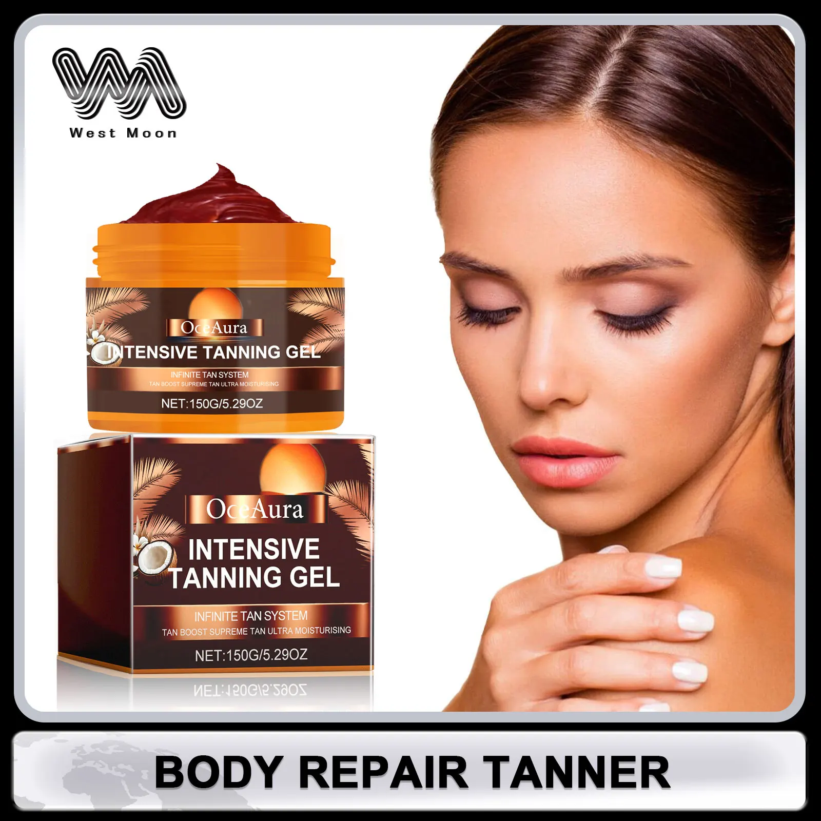 Intensive Tanning Gel Nourish Skin Hydrate Repairing Sunless Tan Booster Bronzing Summer Sunbed Beach Tanning Accelerator Cream