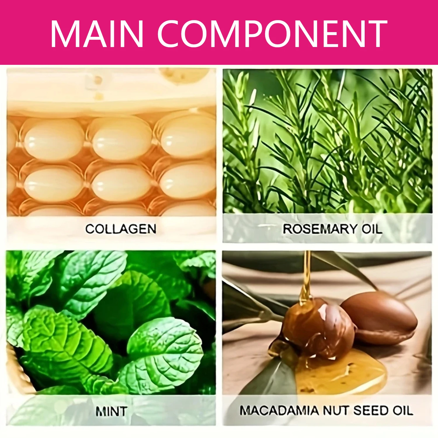 قناع تنمو الشعر الطويل - ترطيب مكثف عميق للشعر الناعم والحريري، يكتشف أقفال أطول المظهر، شبكة 100 جرام