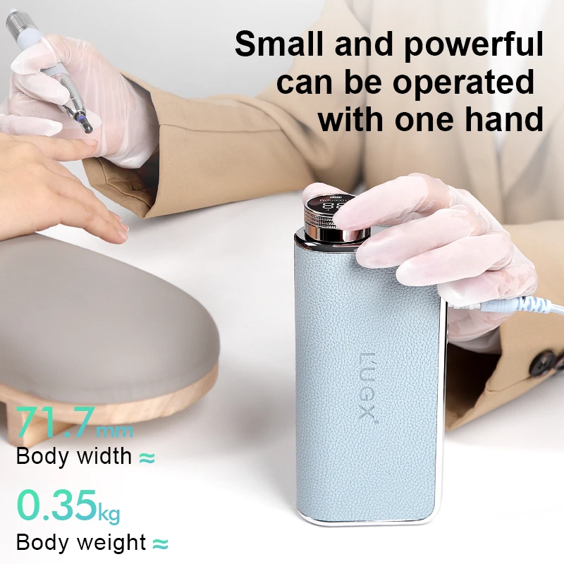 Waterproof Luxurious 35000RPM Electric Portable Nail Drill Machine Rechargeable Low Noise Nail Sander File for Nails Salon Tool