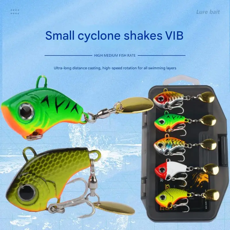 5 stks Visaas Staart Rotator, Metalen Kunstaas, Vissen Klemmen, Bass Crank Kunstaas, Bass Visaas Kit En Vistuig Doos