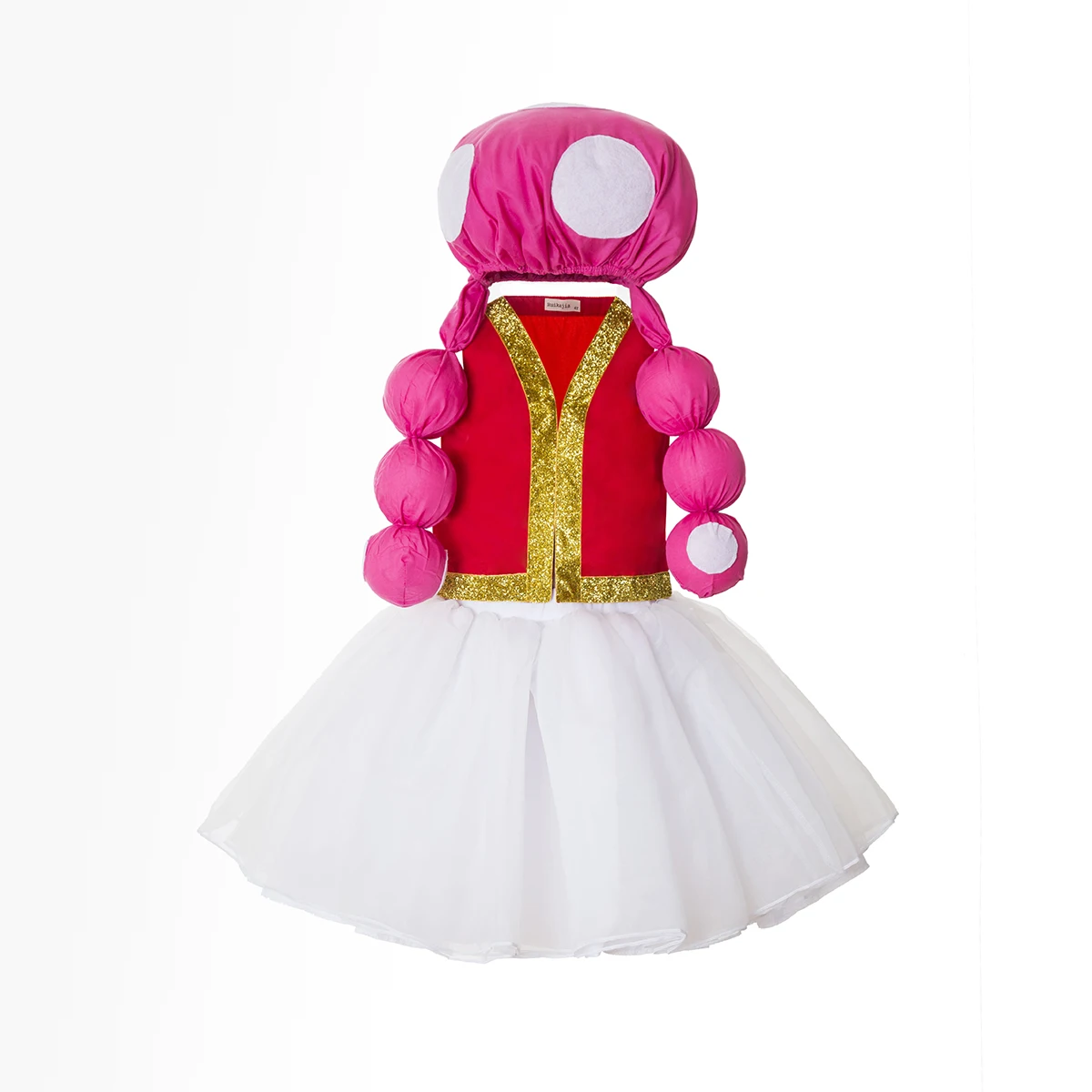 Toadette Costume with cap + dress + vest in all sizes baby children girls boys Girl Mushroom Costume