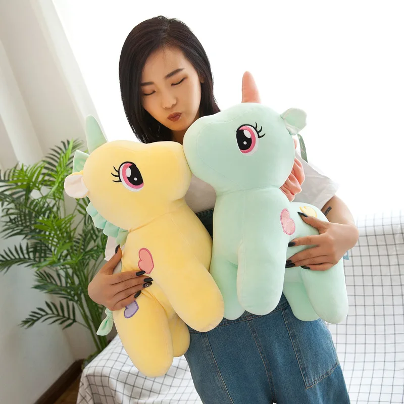 子供のためのかわいいユニコーンポニー人形、ぬいぐるみ、子供に適しています、優しいハグ人形、ペットのおもちゃ、誕生日プレゼント、20 cm