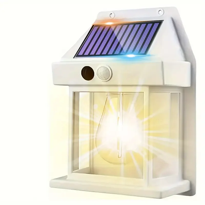 LED-wandlamp op zonne-energie Buiten bewegingssensorlicht met 3-modi Waterdicht voor terras Dek Veranda Schuur Garage Veiligheidsverlichting Lamp - afbeelding 1