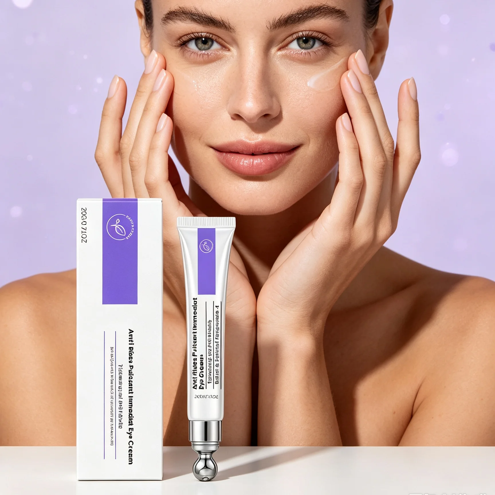 Retinol Eye Cream Anti Wrinkle Under Eye Puffiness Treatment Eye Bags Removal Lightweight Hydrating Panthenol Firming Eye Cream
