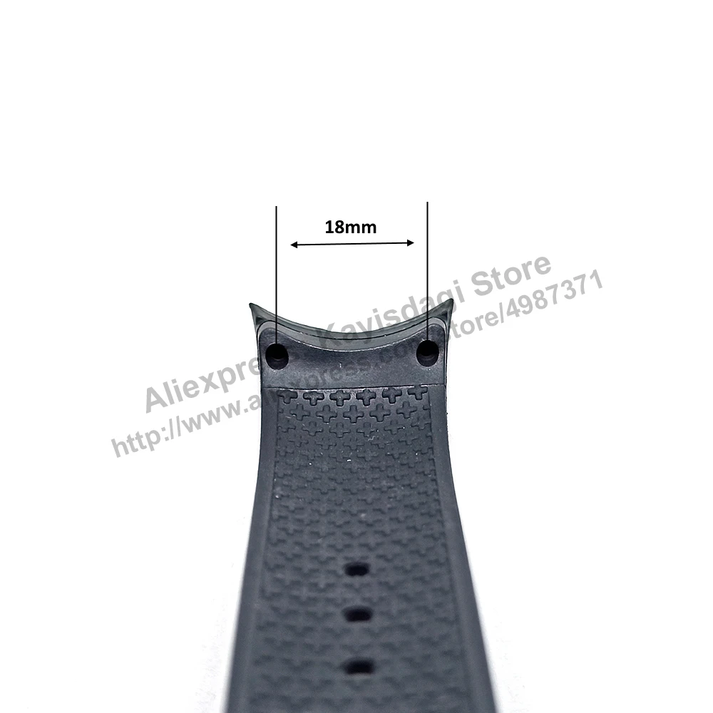 28mm Black Rubber Replacement Watch Band / Strap Compatible for Nautica A34003 , A34001G , A34005G , N13519G , N13523G