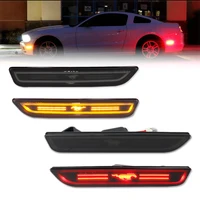 Luz de posición lateral LED completa para coche para Ford Mustang Base GT Shelby GT500 Boss, reemplaza la lámpara de marcador lateral OEM 2010-2014