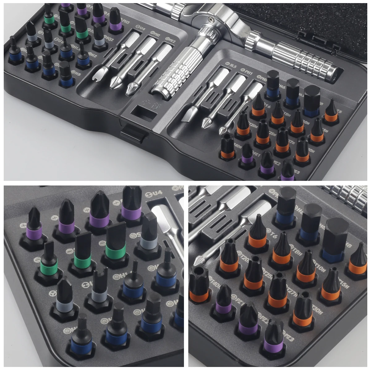 

Набор отверток с храповым механизмом 40 в 1, собранная ручка, универсальный ключ с храповым механизмом, отвертка, магнитные биты, набор инструментов, инструмент для ремонта «сделай сам»