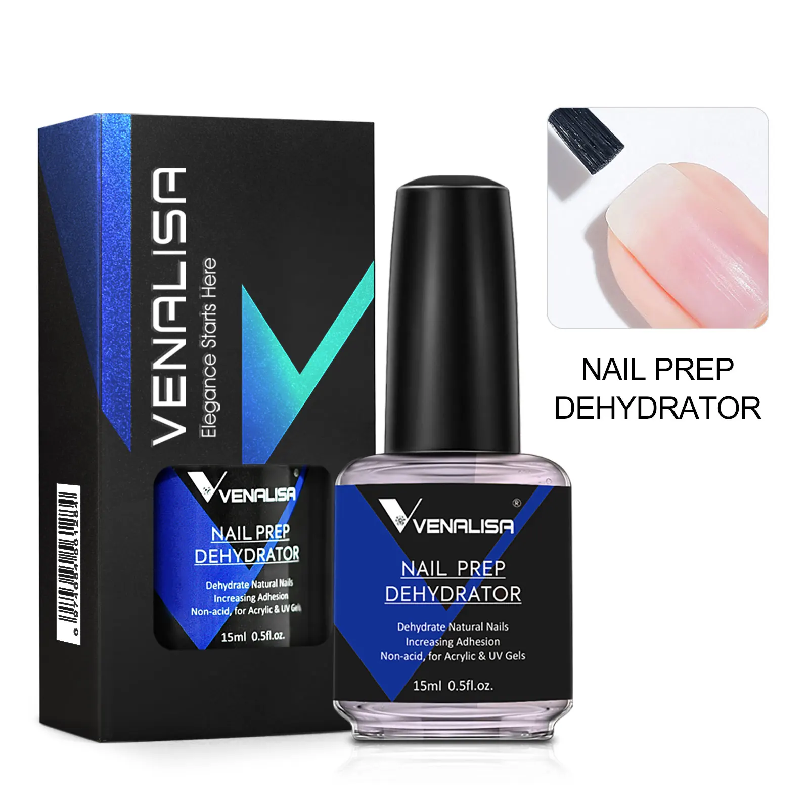 Venalisa 15ml Air Dry Acid-Free Primer Bond Nail Prep Dehydrator Natural for Builder Jelly Gel Nail Gel Polish Color Gel Varnish